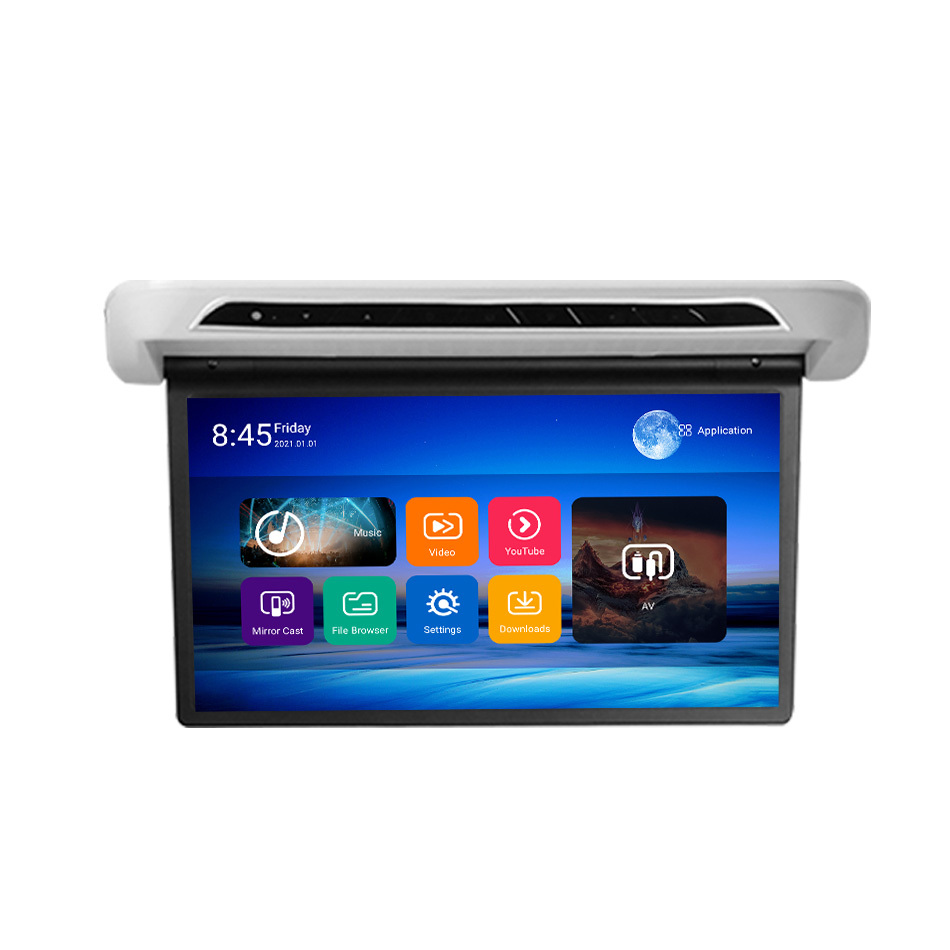 Monitor Pieghevole Da Tetto Per Auto 17.3 Pollici 1080P – Android 8.1, WiFi, Bluetooth, HDMI, USB E SD