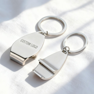定制锌合金啤酒开瓶器钥匙扣金属激光标志结婚礼品促销空白个性化小迷你钥匙扣 - Product Image 1