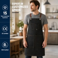 Tablier de cuisine pour restaurants, logo personnalisé, uniforme de barista, de chef, pour le travail, bars, cafés, boutiques, grillades, cuisine, restaurant