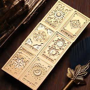 Série de cartes de tarot, tête de tampon en laiton massif 40mmx25mm, style vintage, décoration de sceau de cire - Product Image 4