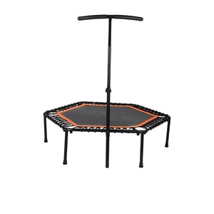 Trampolino Fitness Esagonale Economico da 48 Pollici con Maniglia per Ginnastica e Salto - Product Image 3