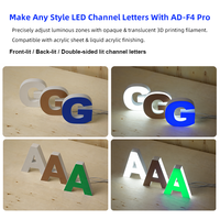 Letrero Luminoso LED Mingda AD-F4 Pro para Negocios, Letrero con Letras en Relieve Retroiluminadas, Letrero con Letras 3D para Empresas de Publicidad