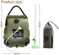 Douche Portable pour Camping 20L solaire auto-chauffant Camping sac de douche randonnée Camping sac de douche accessoires