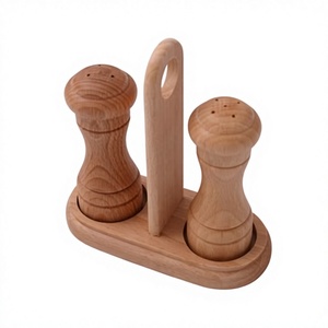 Molinos de Sal y Pimienta Ecológicos de Madera de Acacia, con Perilla Giratoria, Recargables, Manuales, de Empuje y Tracción - Product Image 3