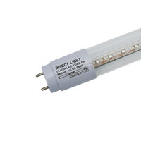 Tube LED anti-moustiques en verre T8, lumière UVA, exterminateur d'insectes 365nm pour jardin