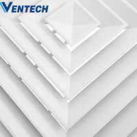 Diffuseur d'air carré pour plafond en alliage d'aluminium de haute qualité VENTECH ODM/OEM pour système de CVC