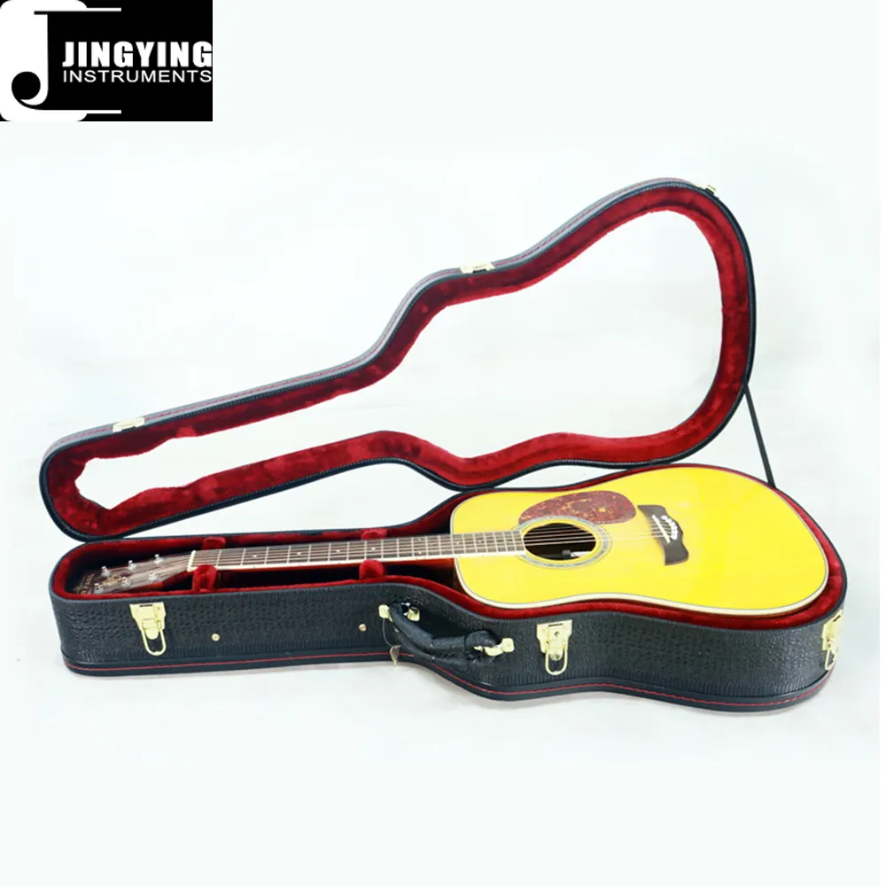 Jingying case de acrílico para instrumentos de música, case para guitarra acústica, 2022 polegadas, série 39/ 41 polegadas