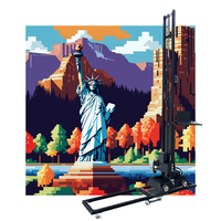 2025 mejor precio máquina de impresora de suelo de pared Digital 3D Epson Dx7 Dx10 1600 máquina de impresora de pared 3D Vertical