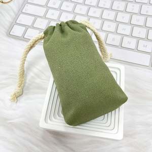 Petite pochette en coton personnalisée, sac en coton mousseline pour bijoux, pochette en toile de coton pour bijoux - Product Image 6