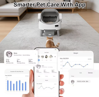 Bac à litière automatique intelligent pour chat, grande capacité 80L en plastique, autonettoyant, facile à nettoyer, avec contrôle à distance par application et contrôle des odeurs