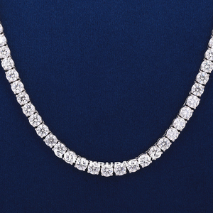 Collar de tenis de 24 pulgadas y 3 mm, plata de ley 925, diamantes de talla redonda, cadenas de lujo, joyería para uso diario, regalo de aniversario - Product Image 3