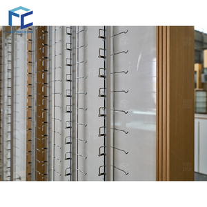 Customized Simple Design Wood Wall-Mounted Eyewear Showcase Locking Sunglasses <b>Display</b> <b>Shelf</b> Premium Quality Showcases - Product Image 6