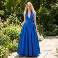 Robe longue d'été tendance 2026 en mousseline respirante à imprimé floral pour femme, idéale pour les vacances à la plage, style bohème, faible MOQ 5 pièces