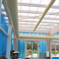 Système de Dispersion d'Air Industriel en Tissu Carré à Fermeture Éclair Facile à Installer, Durable, pour Terrains de Sport et Hôpitaux