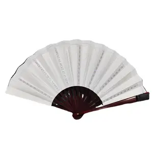 In Stock Party LED Hand Fan Folding Light Up Bamboo Held Fan Decorative Fabric Folding Fan