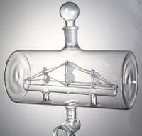 Carafe créative de 1000 ml en forme de tonneau antique, de bateau ou de navire, avec support et entonnoir, 4 verres