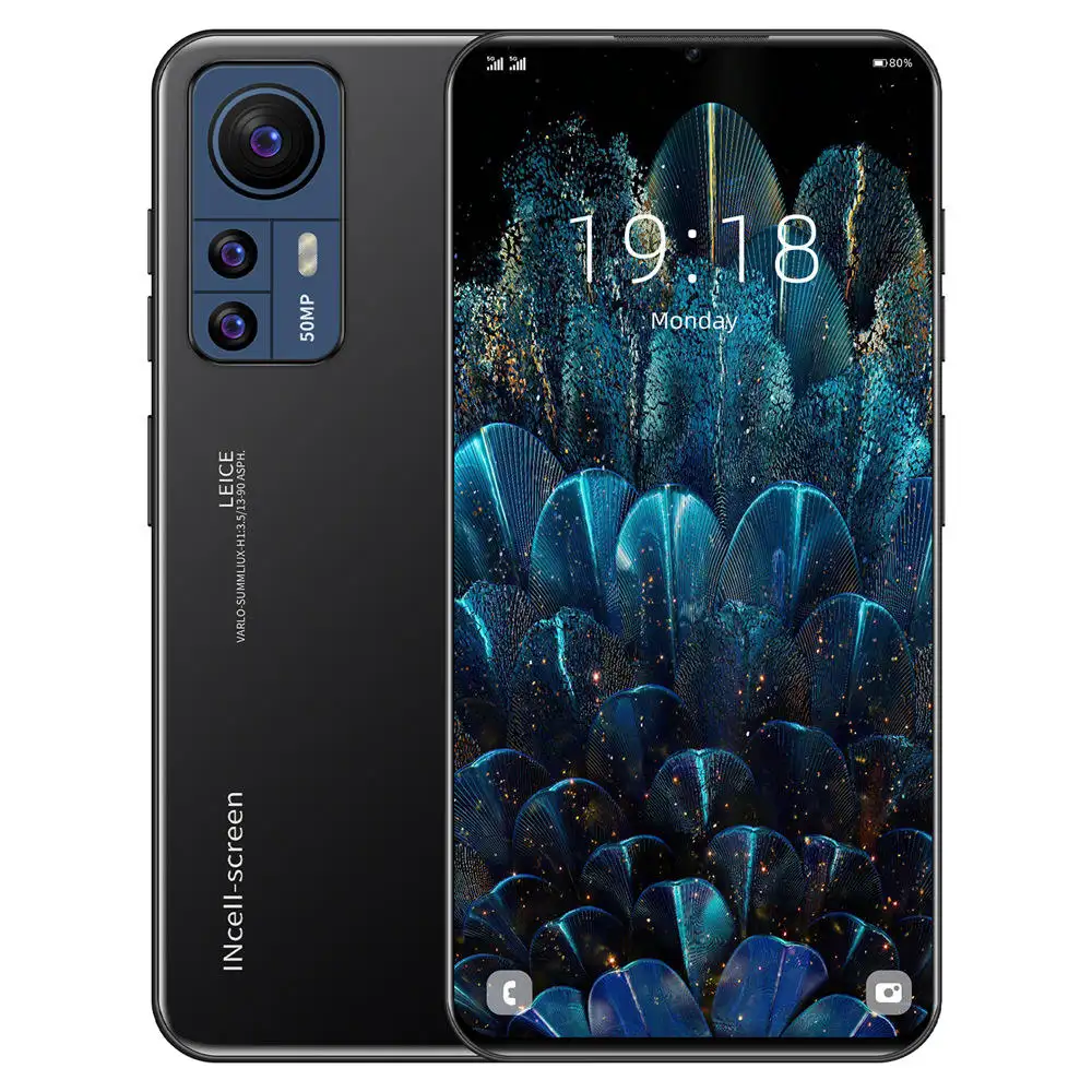 Venta al por mayor Smartphone 12T pro 16 + 1TB combinación 6,8 pulgadas 5G desbloqueado Android Smartphones