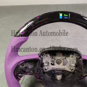 Nuevo Volante Deportivo Popular de Fibra de Carbono Forjada y Cuero Perforado con LED para Dodge Challenger - Product Image 6