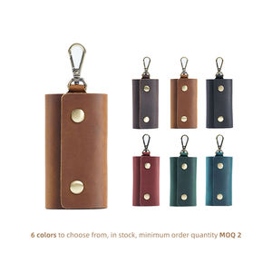 BEARKY pochette Faraday en cuir véritable haute qualité clé portefeuille sac breloque pour clés de voiture pour <span class=keywords><strong>Audi</strong></span> clé couverture disque dur externe voiture - Product Image 3