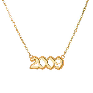 Aangepaste Dubbellaagse Matte Achtergrond Naam Ketting Modieuze Kettingen Sieraden - Product Image 1