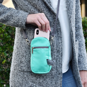 <b>Crossbody</b> Dog Poop <b>Bag</b> Holder With <b>Phone</b> Pouch Portable Waste Dispenser For Pet Walking Outdoor Training Travel Essentials - Product Image 2