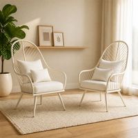 Ensemble de canapé et table en métal imperméable et résistant au soleil pour balcon de villa de loisirs, idéal pour café et salon de thé