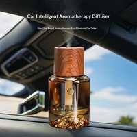 Diffuseur d'aromathérapie intelligent pour voiture, atomisation automatique, pulvérisation 120 ml, désodorisant en verre pour voiture, élimine les odeurs, diffuse l'arôme