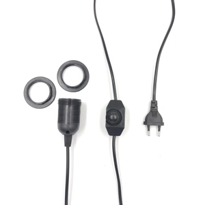 Regulador de intensidad negro <span class=keywords><strong>E27</strong></span> con interruptor de encendido/apagado de plástico con tornillo y entrada de CA - Product Image 4