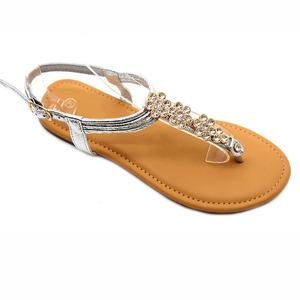 Sandales pour femmes de haute qualité, élégantes, décontractées, pour l'été, nouveau design, semelle ornée de strass, confortables et légères - Product Image 5