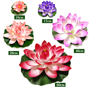 Fleur de <span class=keywords><strong>lotus</strong></span> artificielle flottante en EVA pour la décoration des étangs et des aquariums - Product Image 2