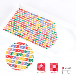 S-02 <span class=keywords><strong>DMC</strong></span> 447 Couleurs Résine Acrylique Mosaïque <span class=keywords><strong>Broderie</strong></span> Perles Carrées 2,5 mm Peinture <span class=keywords><strong>Diamant</strong></span> Perles Carrées - Product Image 2