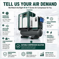 Compresseur d'air industriel portable électrique rotatif haute pression 24L 300L 50L 500L 100L 80 Gallons 200 Litres à vis