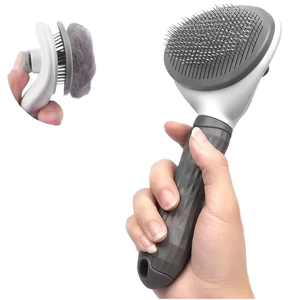 Cepillo de Aseo para Perros Pequeños, de Acero Inoxidable, Autolimpiante, para Pelo Corto y Largo, Elimina Nudos y Enredos, TPR - Product Image 3