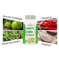 Capsules brûle-graisses au thé vert OEM avec Garcinia et Capsaïcine, Complément alimentaire naturel pour le métabolisme et la gestion de l'appétit, 60 gélules, Aide diététique