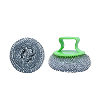 Épurateur pour animaux de compagnie couleur or/argent/cuivre Épurateur de marmite souple anti-rayures Éponge de cuisine Éponge propre Boule de vaisselle en acier inoxydable