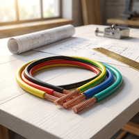 Fil isolé en cuivre monoconducteur WDZ-BYJ à faible émission de fumée, sans halogène, isolant XLPO, 450/750V, ignifuge pour câblage de bâtiments écologiques