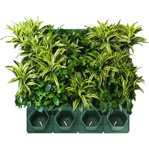 2022 contenitore per vaso di fiori verticale personalizzato inverdimento in plastica appeso a parete verde vaso per piante da interno paesaggio da parete verde