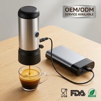 Cafetière électrique miniature portable 12V personnalisée en acier inoxydable pour les voyages et le camping en voiture