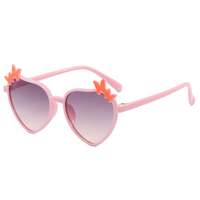 Nouvelles Lunettes de Soleil Tendance Unisexe pour Enfants, Forme Cœur Mignonne, Verres Papillon Polarisés, Monture Complète, Protection UV, Lunettes de Mode