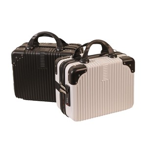 Retro Makeup Bag 601 Carry-On <b>Suitcase</b> 14-Inch Zipper Closure With Lock <b>Large</b> Capacity Travel Case For Mother Box Unisex - Product Image 5