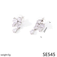 BLLYF133-TE Anting-anting gantung minimalis yang mencolok dengan pengait daun telinga, aksesori unik.