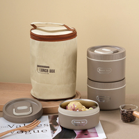 Boîte à lunch isotherme multicouche en acier inoxydable pour enfant, avec sac, boîtes à lunch rondes, plusieurs ensembles – Fournisseur d'usine