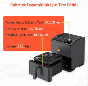双加热空气油炸锅智能触摸控制空气油炸锅批发炸鸡不锈钢食品级数字空气油炸锅 - Product Image 4