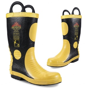 Bottes de pompier AmpsafeX certifiées CE, chaussures en caoutchouc résistantes au feu, embout en acier, résistantes aux produits chimiques et à l'huile, chaussures de sécurité personnalisées - Product Image 6