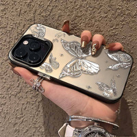 Offre spéciale 3D papillon IMD housse de téléphone étanche pour iPhone 16 15 14 13 12 11 Pro Max pour Samsung une série tendances produit