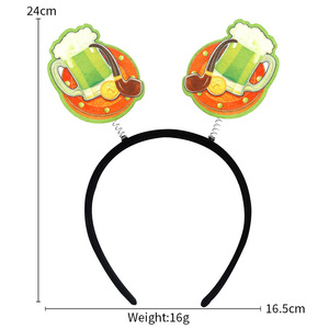 Serre-tête décoratif unisexe en feutre et plastique, motif trèfle amusant, pour le festival <span class=keywords><strong>irlandais</strong></span>, le carnaval et la fête de la Saint-Patrick - Product Image 4