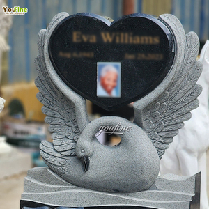 Lápida Vertical <span class=keywords><strong>de</strong></span> Granito Natural Negro YOUFINE con Diseño <span class=keywords><strong>de</strong></span> Libro - Product Image 3