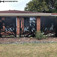 Clôture de jardin en aluminium découpé au laser, design moderne et luxueux, panneaux décoratifs pour l'intimité, montage facile, résistant aux intempéries