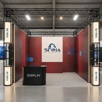 Nouveau design, vente en gros, publicité, stand d'exposition moderne 10x20, boîte à lumière personnalisée, toile de fond pour salon professionnel, stand d'exposition