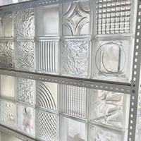 Vente directe d'usine de briques en verre cristallin, murs de séparation, murs extérieurs de villas, briques creuses à motif cristal de glace